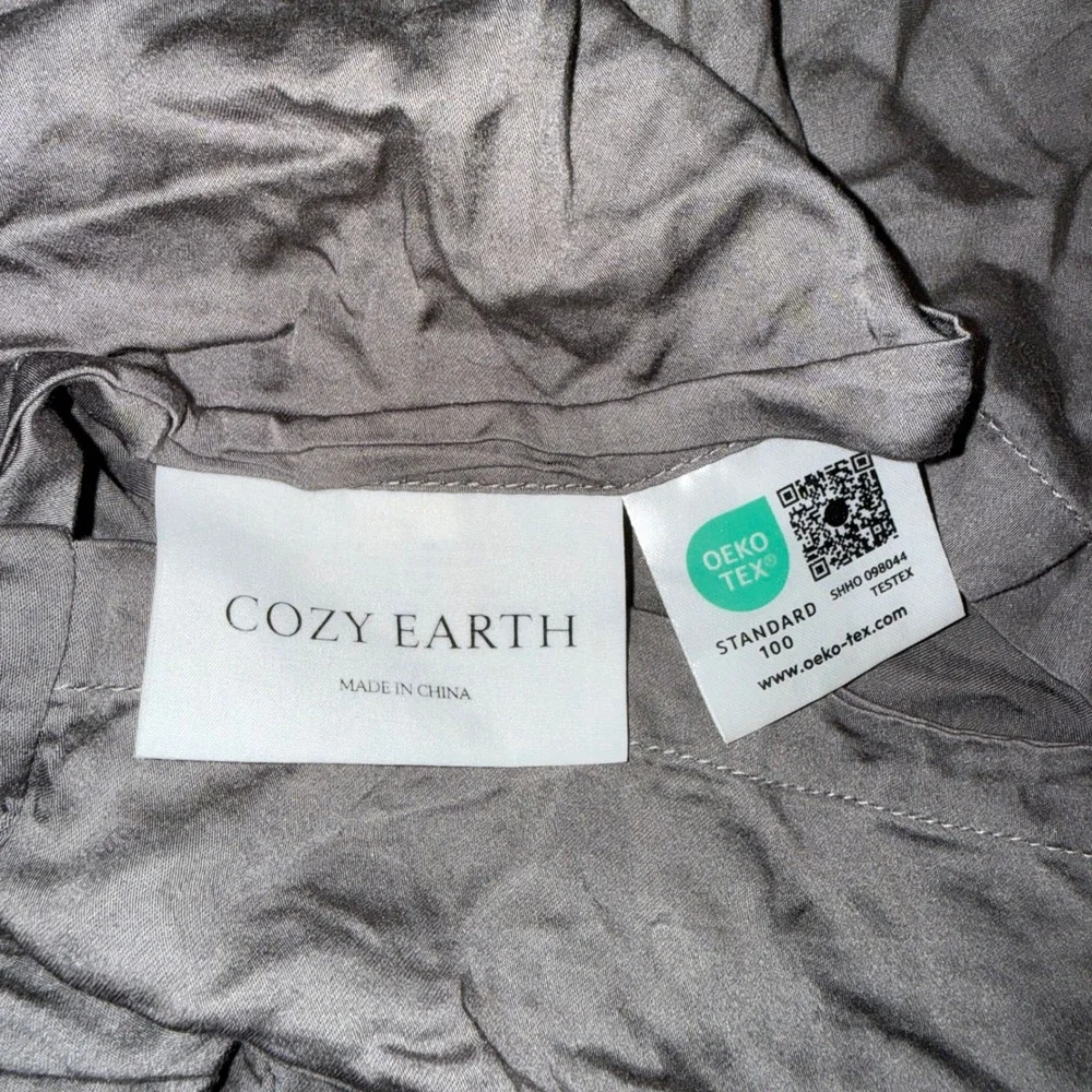 Cozy Earth Pillowcase Set Standard Charcoal Grey Good Bamboo Luxury Bedding